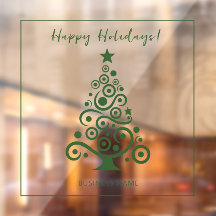 Prettige feestdagen Groene kerstboom decoratie