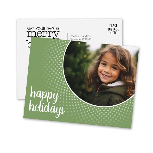 prettige feestdagen - Groene Poolse Dot Border