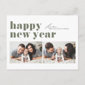 Prettige feestdagen Groene Retro Typografie (Voorkant)