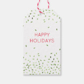 Prettige feestdagen Groene Sprinkles Kerstfeest Cadeaulabel (Voorkant)