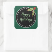 Prettige feestdagen Groene Stickers (Tas)