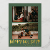 prettige feestdagen | Groene Verticaal 3 Foto | Go (Voorkant)