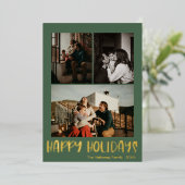 prettige feestdagen | Groene Verticaal 3 Foto | Go (Staand Voorkant)