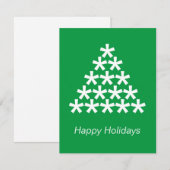 prettige feestdagen Groene witte sneeuwstrookje (Voorkant / Achterkant)