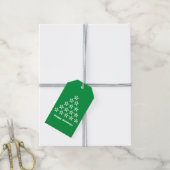 prettige feestdagen groene witte sneeuwstroop cadeaulabel (Met Touw)