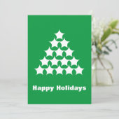 prettige feestdagen groene witte sneeuwstroop feestdagenkaart (Staand voorkant)