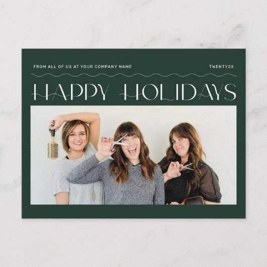 Prettige feestdagen Groep Foto Zakelijke vakantie  (Voorkant)