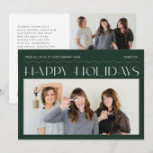 Prettige feestdagen Groep Foto Zakelijke vakantie  Feestdagenkaart (Voorkant / Achterkant)