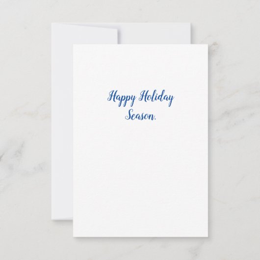 prettige feestdagen groet. Tuxedo kat. (Achterkant)