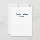 prettige feestdagen groet. Tuxedo kat. (Achterkant)