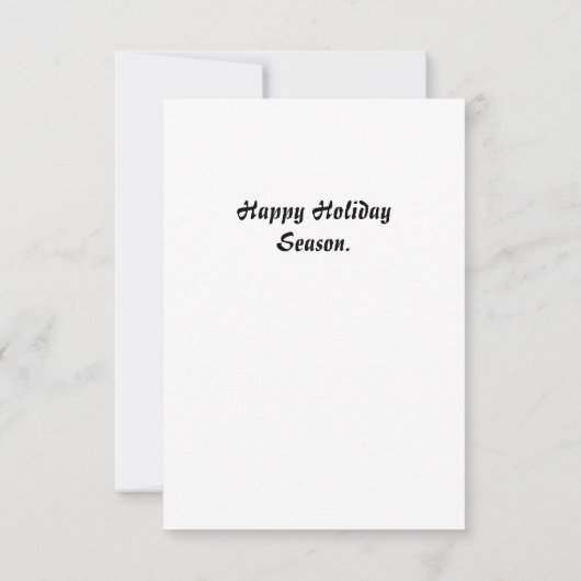 prettige feestdagen groet. Tuxedo kat. (Achterkant)