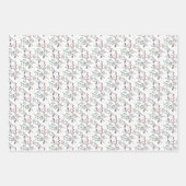 prettige feestdagen groet wil groen en wit inpakpapier vel (Voorkant)