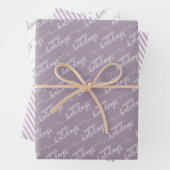 prettige feestdagen groet wil zwart Violet roze Inpakpapier Vel (In situ)