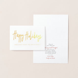 prettige feestdagen groeten folie kaarten