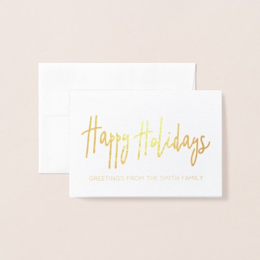 prettige feestdagen groeten folie kaarten (Voorkant met envelop)