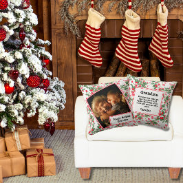 Prettige feestdagen Grootmoeders enorme rode kerst Kussen