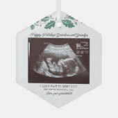 prettige feestdagen grootouders Zwangerschap Ultra Glas Ornament (Voorkant)