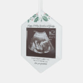 prettige feestdagen grootouders Zwangerschap Ultra Glas Ornament (Voorkant links)