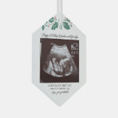 prettige feestdagen grootouders Zwangerschap Ultra Glas Ornament (Voorkant Rechts)