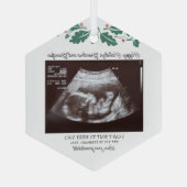 prettige feestdagen grootouders Zwangerschap Ultra Glas Ornament (Achterkant)