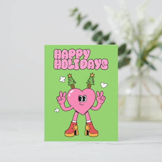 Prettige feestdagen - Groovy Hart van het Seizoen (Staand voorkant)