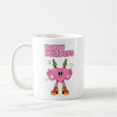 Prettige feestdagen - Groovy Hart van het Seizoen Koffiemok (Links)