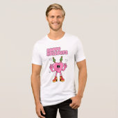 Prettige feestdagen - Groovy Hart van het Seizoen Tri-Blend Shirt (Voorkant volledig)