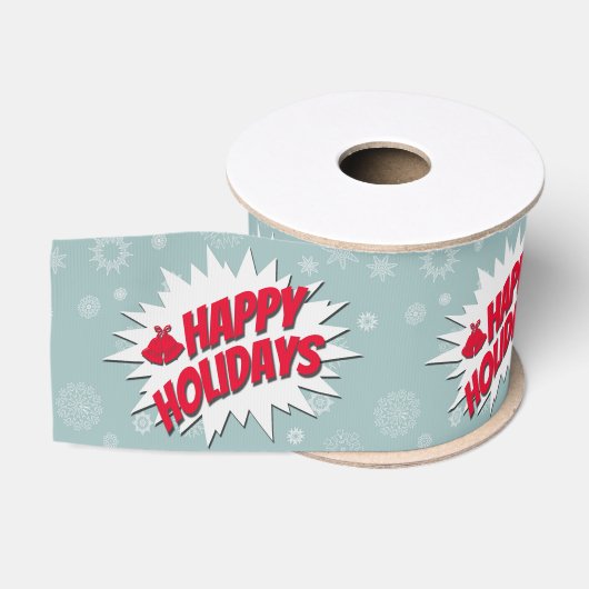 prettige feestdagen grosgrain lint (Spoel)