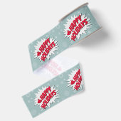 prettige feestdagen grosgrain lint (Achterkant)