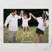 prettige feestdagen grote kerstbriefjes Gold (Voorkant)