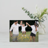 prettige feestdagen grote kerstbriefjes Gold (Staand Voorkant)