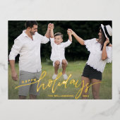 prettige feestdagen grote kerstbriefjes Gold (Voorkant)