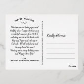 prettige feestdagen grote kerstfoto Rustic (Achterkant)