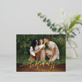 prettige feestdagen grote kerstfoto Rustic (Staand Voorkant)