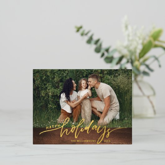 prettige feestdagen grote kerstfoto Rustic (Staand Voorkant)