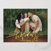 prettige feestdagen grote kerstfoto Rustic (Voorkant)