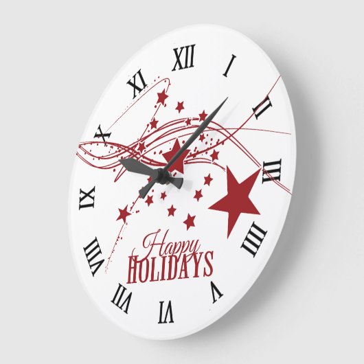 prettige feestdagen grote klok (Hoek)