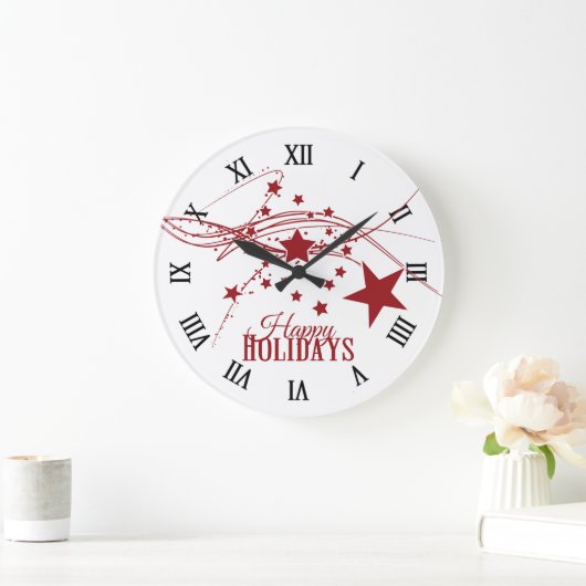 prettige feestdagen grote klok (Huis)