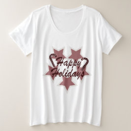 prettige feestdagen grote maat t-shirt