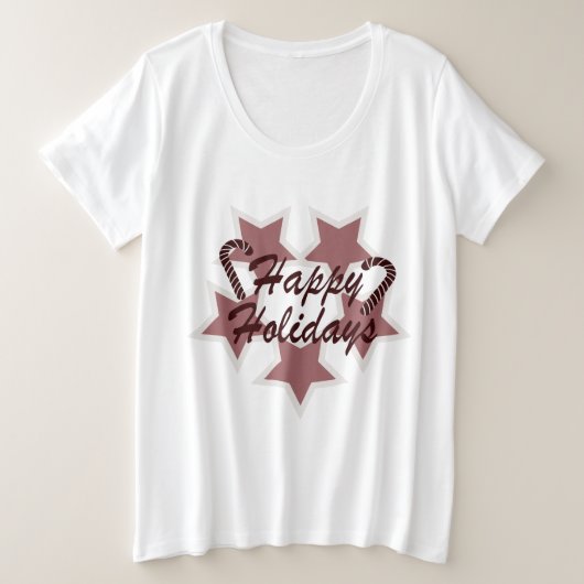 prettige feestdagen grote maat t-shirt (Design voorkant)