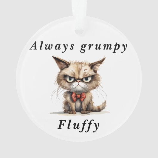 Prettige feestdagen Grumpy Cat sarcastisch Ornament (achterkant)