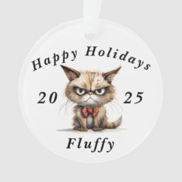 Prettige feestdagen Grumpy Cat sarcastisch Ornament