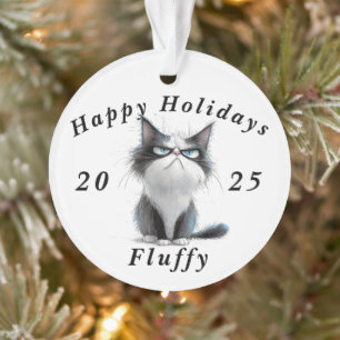 Prettige feestdagen Grumpy Cat sarcastisch Ornament