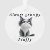 Prettige feestdagen Grumpy Cat sarcastisch Ornament (achterkant)