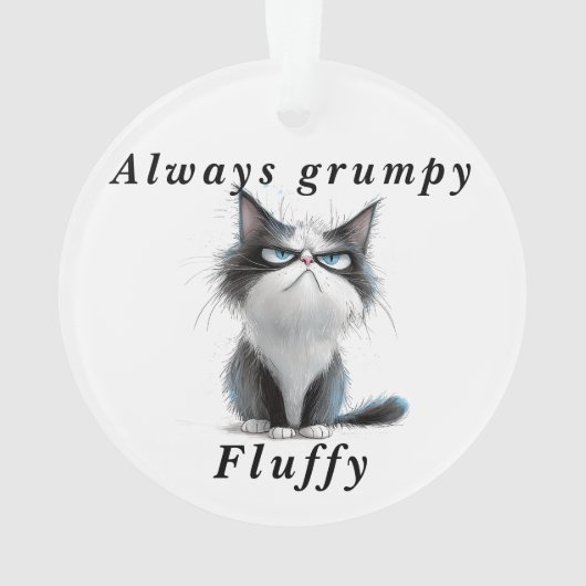 Prettige feestdagen Grumpy Cat sarcastisch Ornament (achterkant)