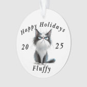 Prettige feestdagen Grumpy Cat sarcastisch Ornament (voorkant)