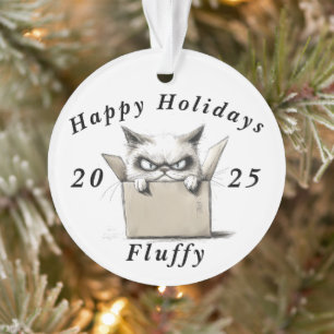 Prettige feestdagen Grumpy Cat sarcastisch Ornament