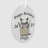 Prettige feestdagen Grumpy Cat sarcastisch Ornament (voorkant)