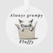 Prettige feestdagen Grumpy Cat sarcastisch Ornament (achterkant)