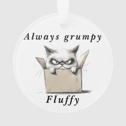 Prettige feestdagen Grumpy Cat sarcastisch Ornament (achterkant)